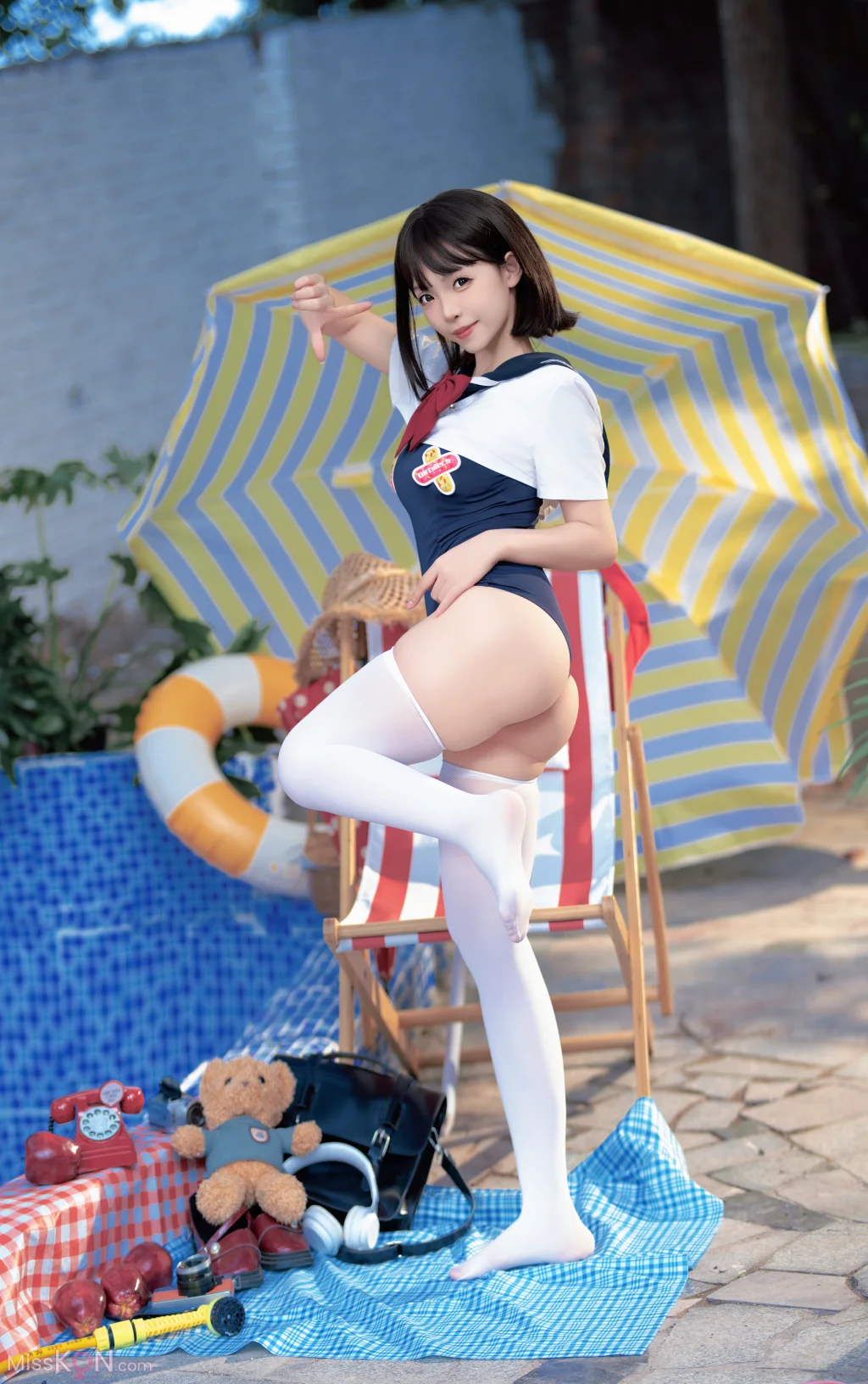 CoserBangni邦尼 反差JK泳装 97 photos - 12