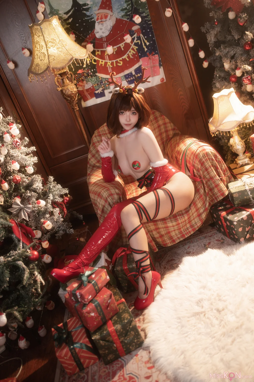 CoserBangni邦尼 圣诞小鹿 91 photos - 76