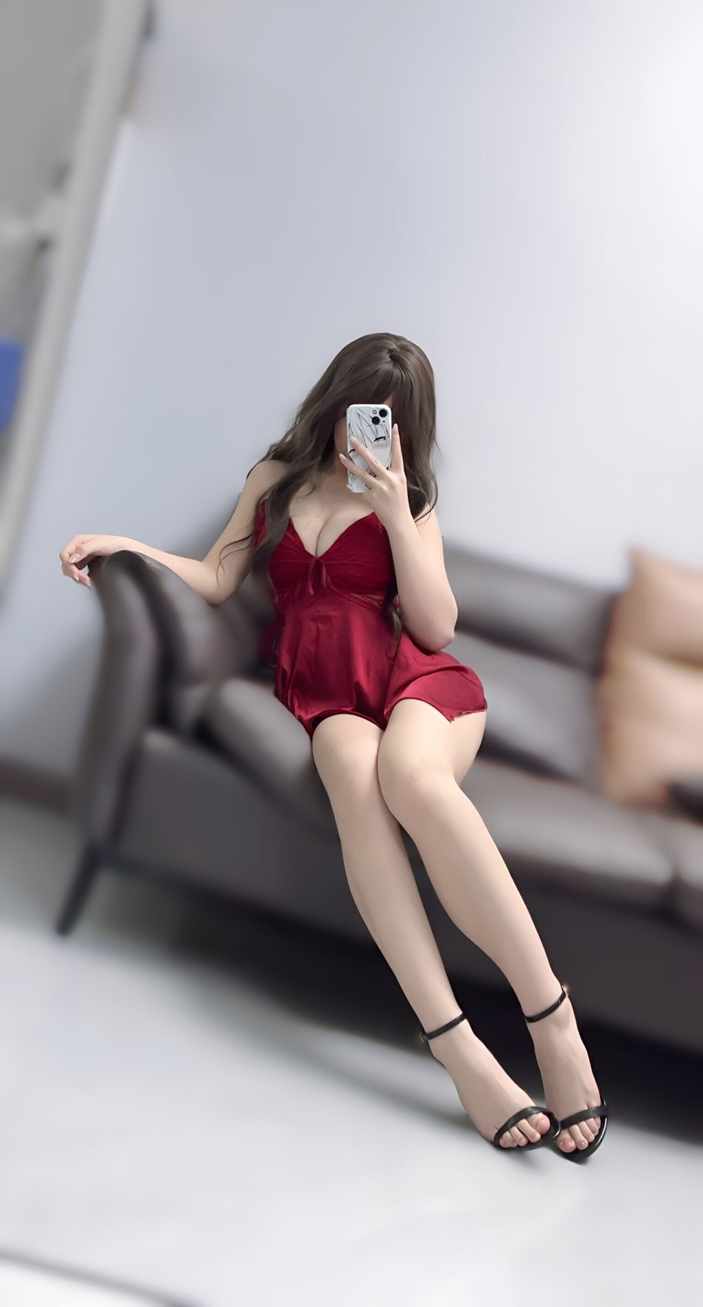 CoserBangni邦尼 圣诞尼尔 红裙御姐 132 photos - 122