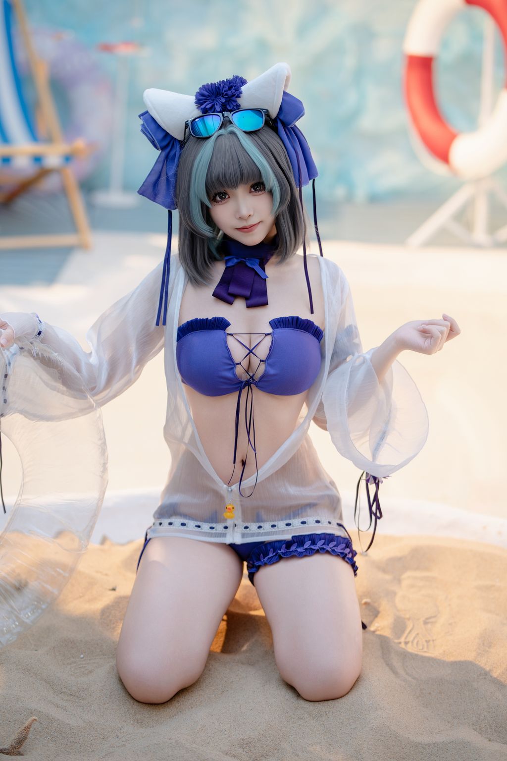 CoserBangni邦尼 泳装柴郡 86 photos - 2