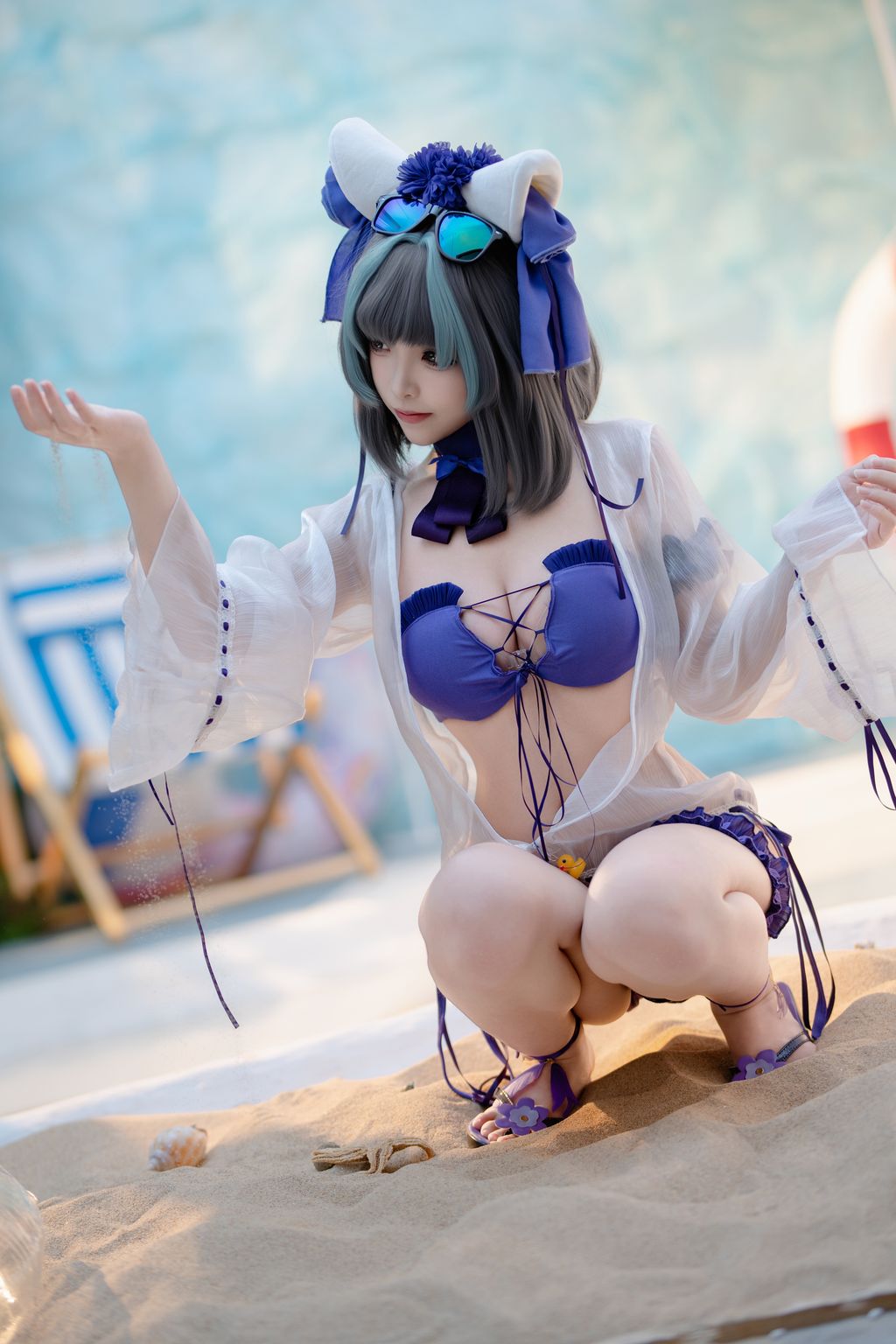 CoserBangni邦尼 泳装柴郡 86 photos - 5