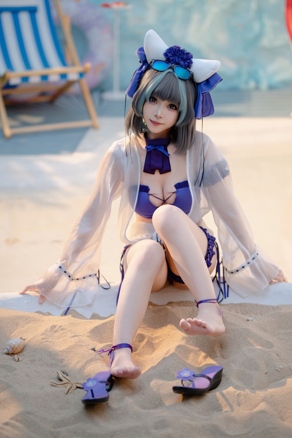 CoserBangni邦尼 泳装柴郡 86 photos - 11