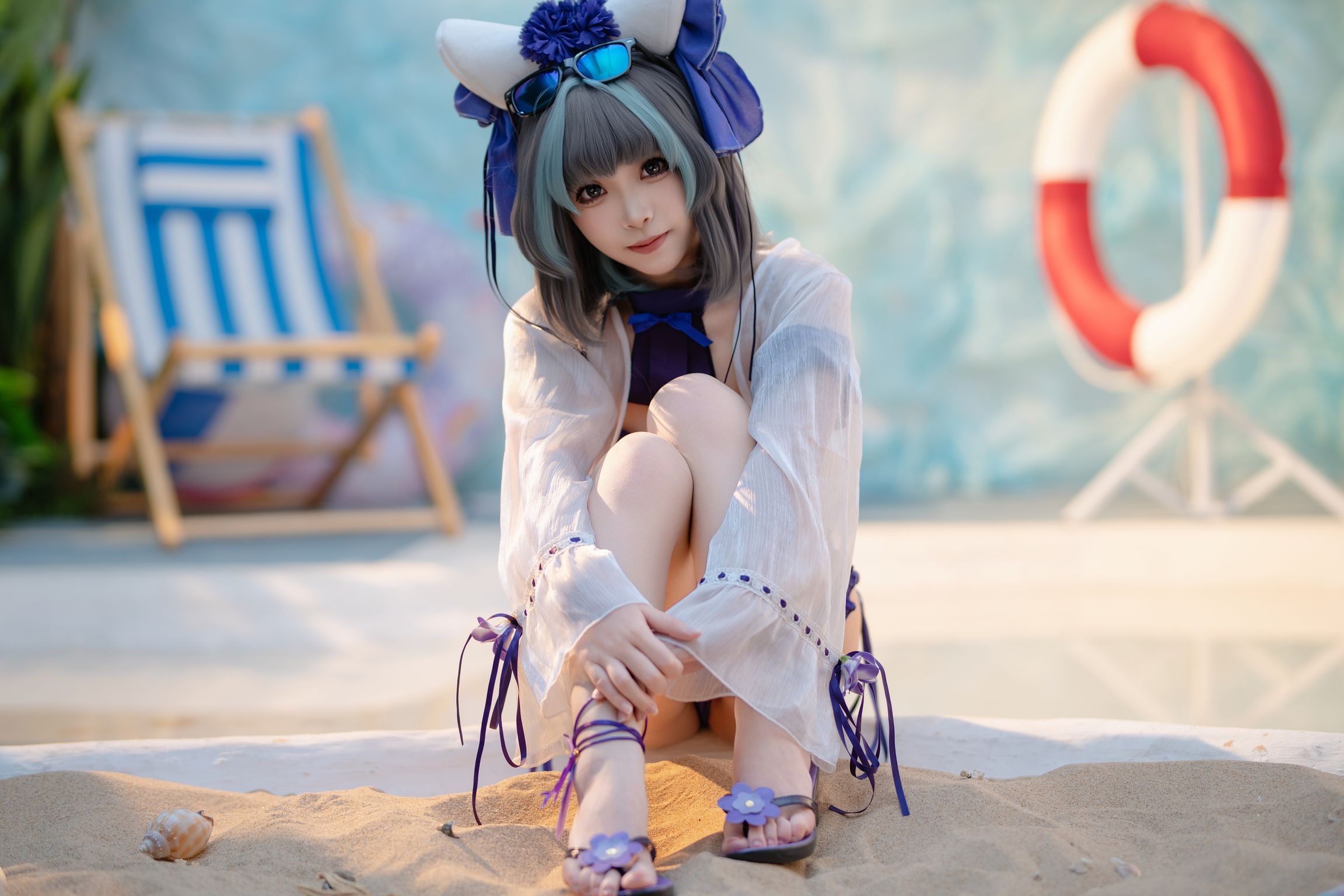 CoserBangni邦尼 泳装柴郡 86 photos - 12