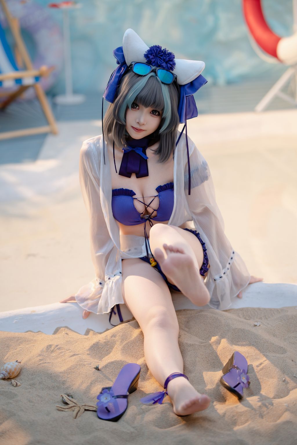 CoserBangni邦尼 泳装柴郡 86 photos - 13
