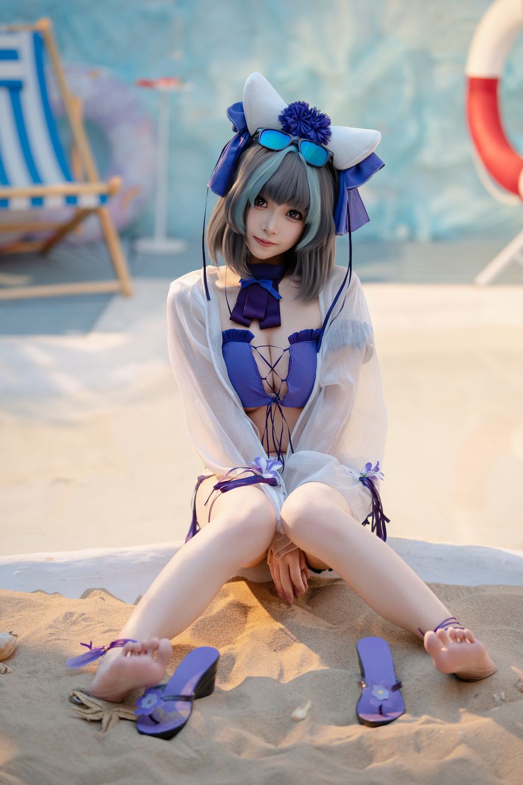 CoserBangni邦尼 泳装柴郡 86 photos - 15