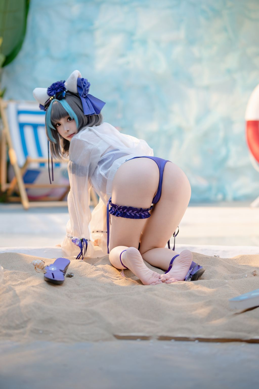 CoserBangni邦尼 泳装柴郡 86 photos - 19