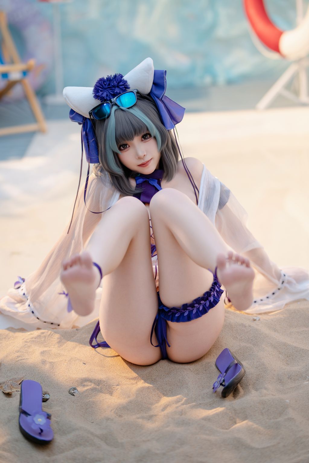 CoserBangni邦尼 泳装柴郡 86 photos - 24