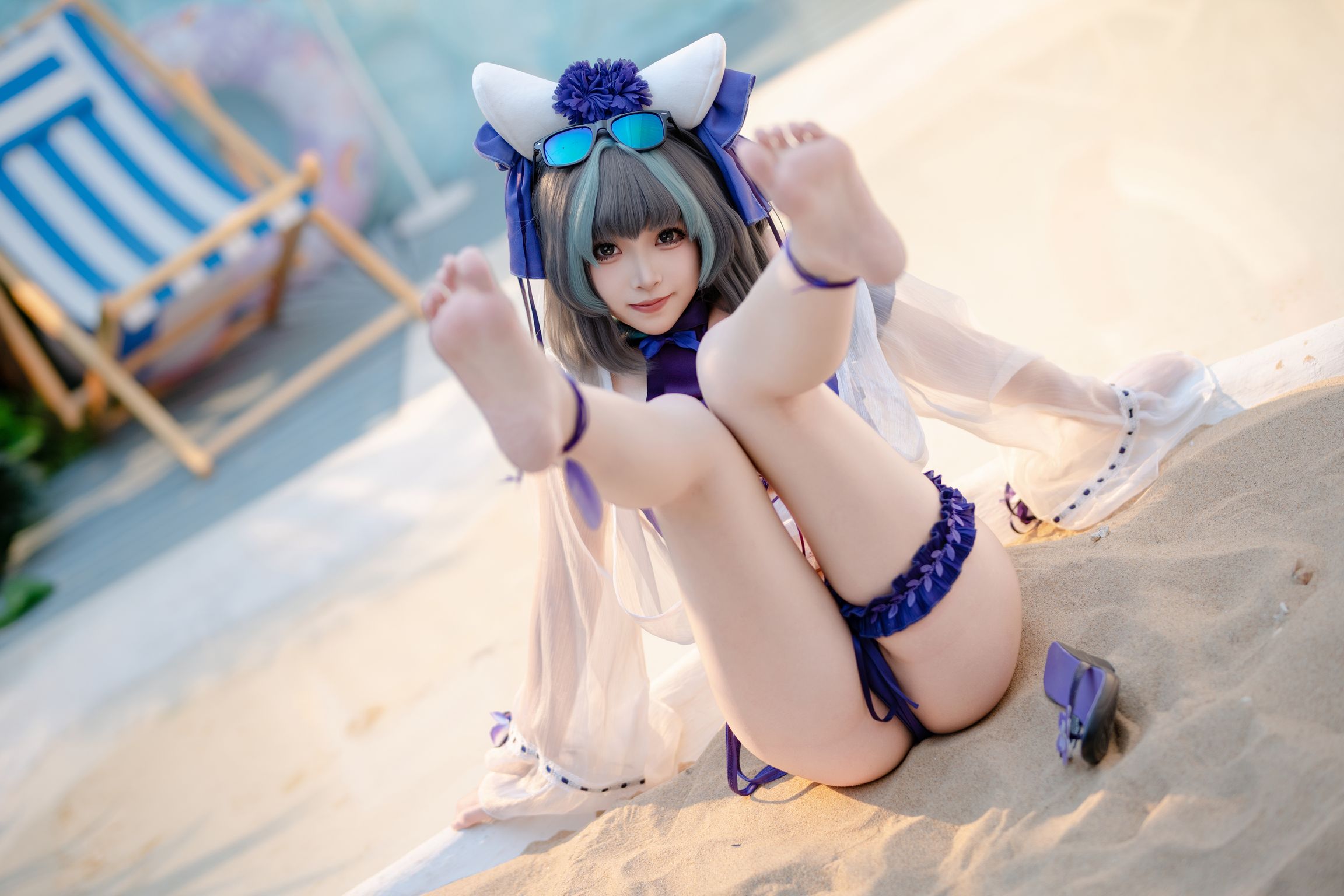 CoserBangni邦尼 泳装柴郡 86 photos - 25