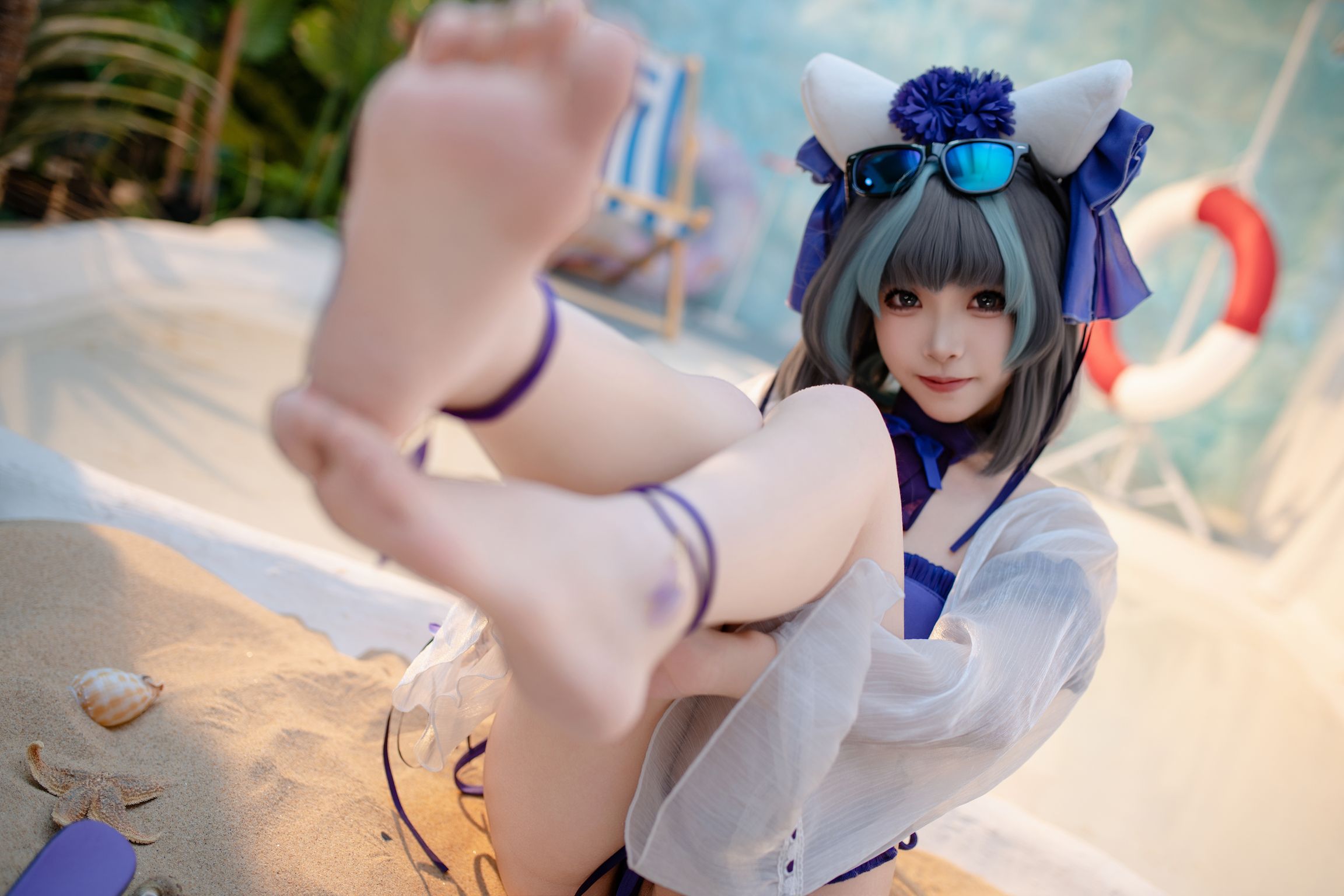 CoserBangni邦尼 泳装柴郡 86 photos - 27
