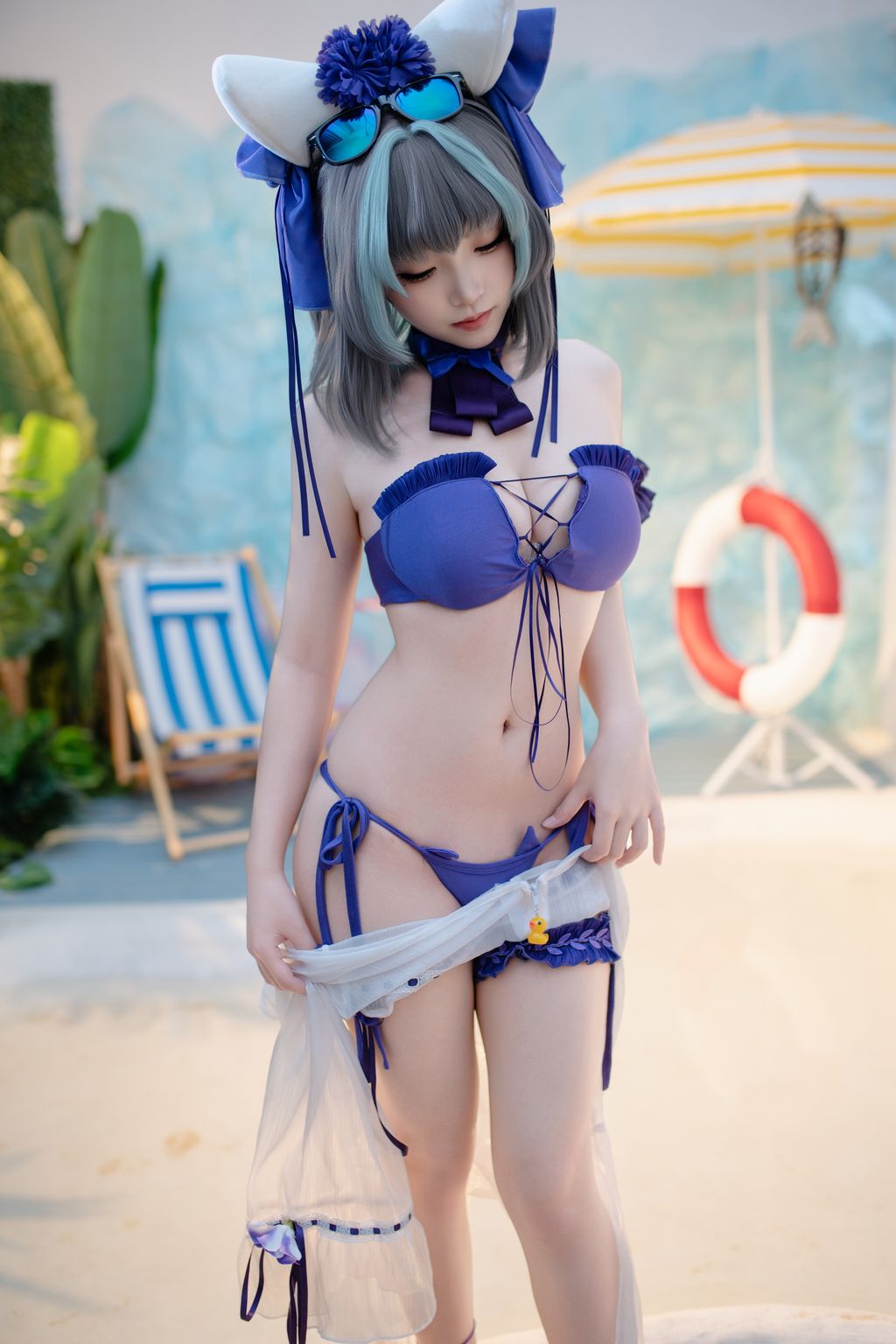CoserBangni邦尼 泳装柴郡 86 photos - 34