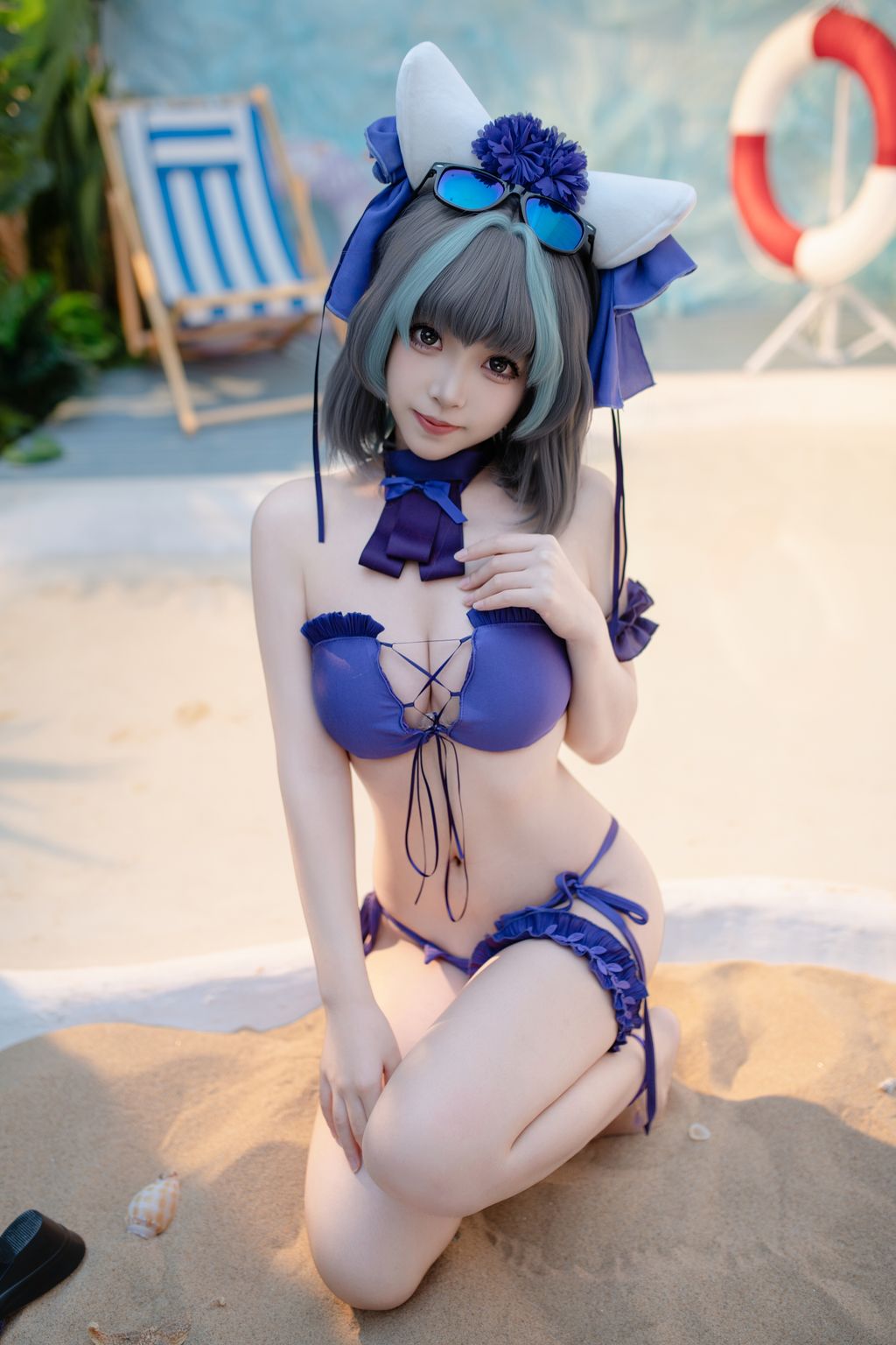 CoserBangni邦尼 泳装柴郡 86 photos - 35