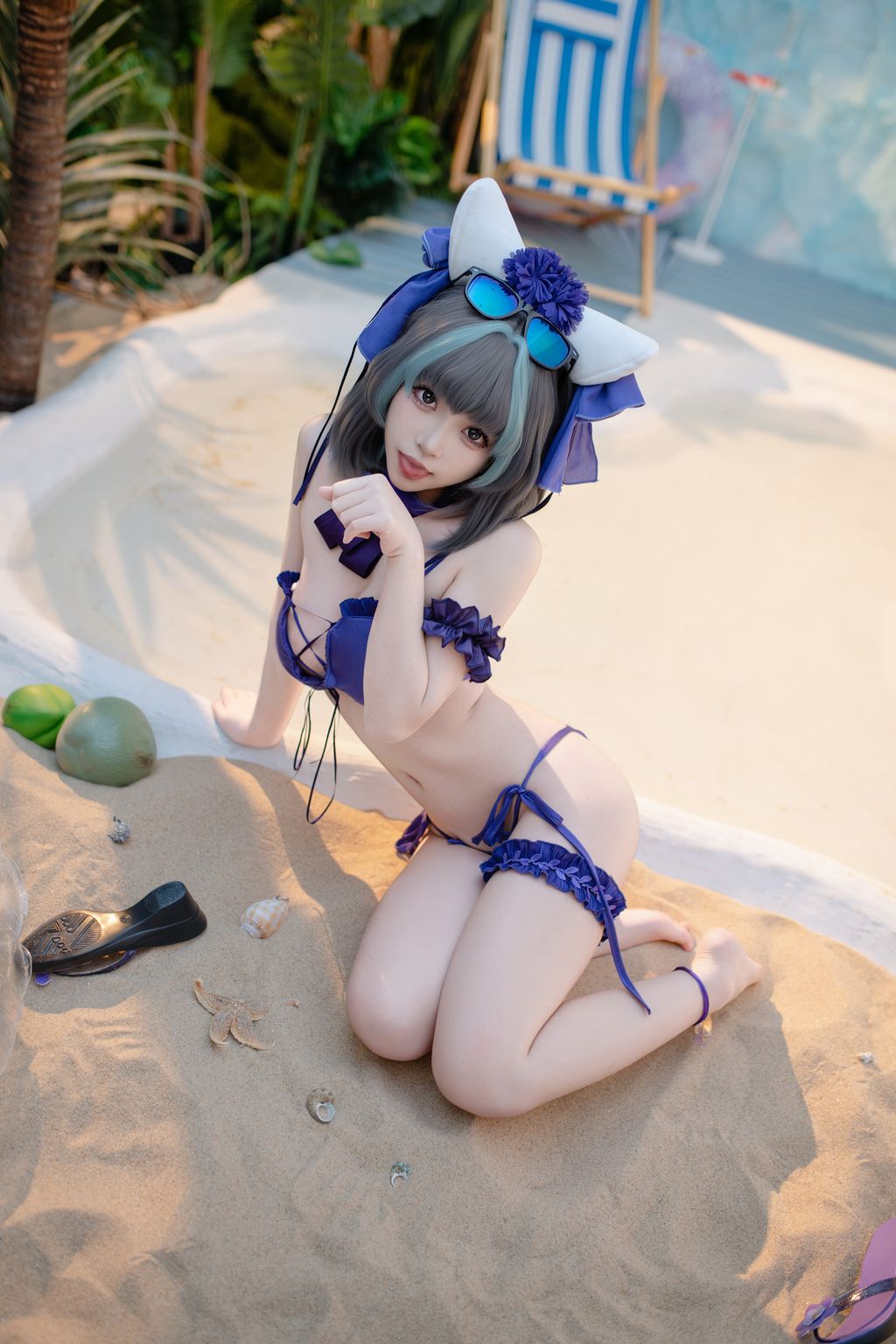 CoserBangni邦尼 泳装柴郡 86 photos - 36