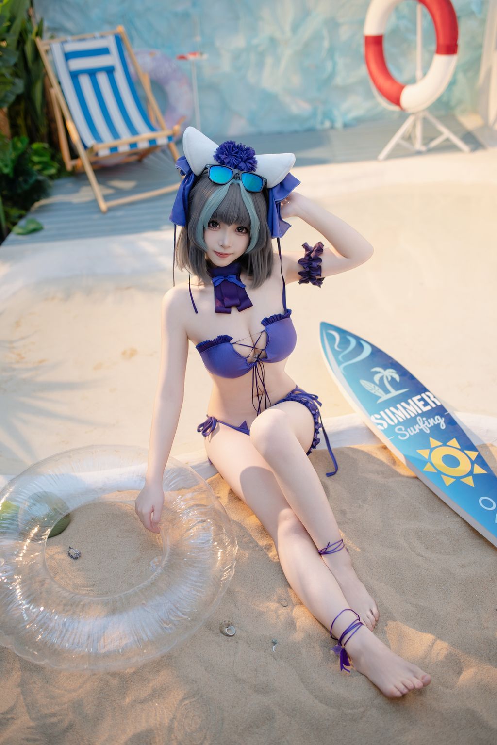 CoserBangni邦尼 泳装柴郡 86 photos - 43