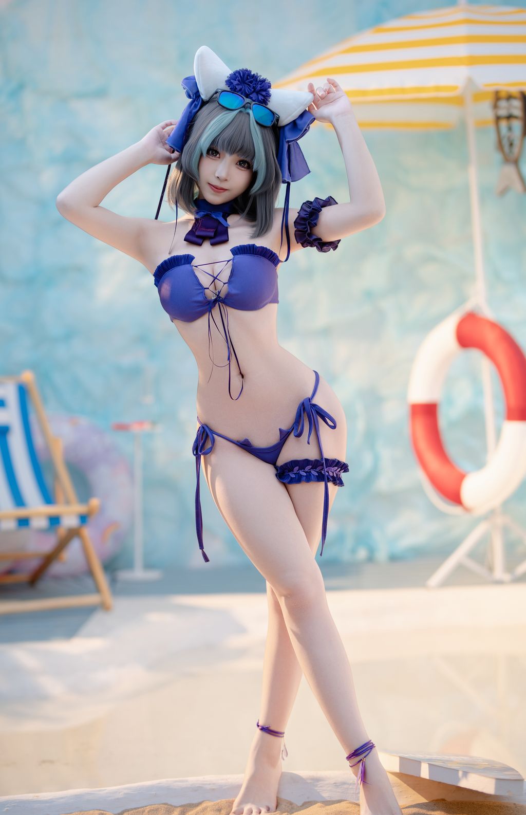 CoserBangni邦尼 泳装柴郡 86 photos - 51