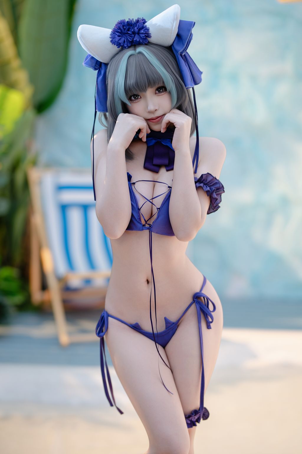 CoserBangni邦尼 泳装柴郡 86 photos - 62