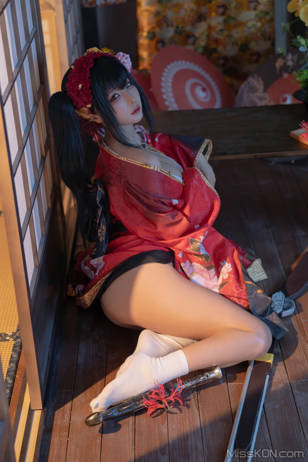 Coser蠢沫沫 chunmomo 狂三和服cos 261 photos - 2