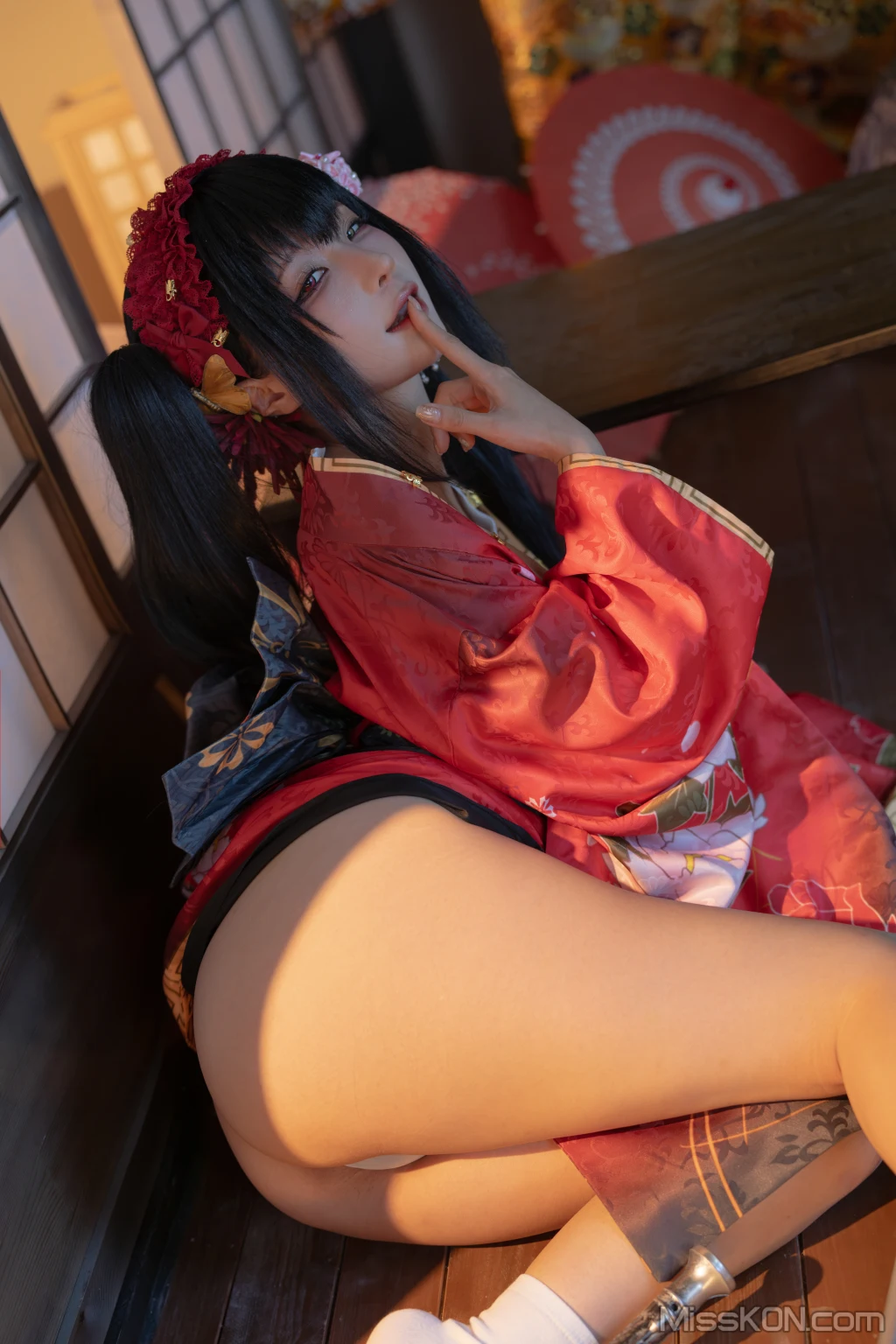 Coser蠢沫沫 chunmomo 狂三和服cos 261 photos - 24