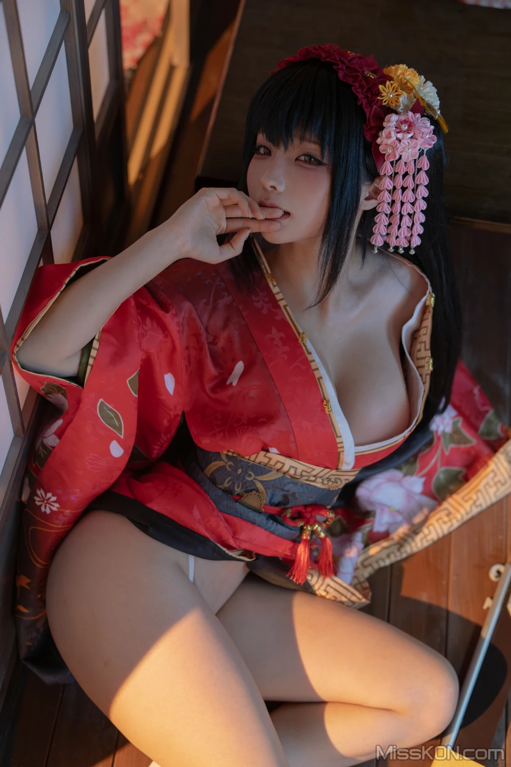 Coser蠢沫沫 chunmomo 狂三和服cos 261 photos - 55
