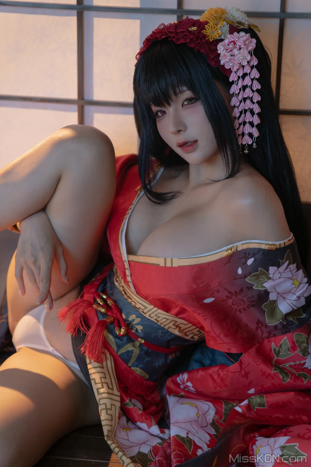 Coser蠢沫沫 chunmomo 狂三和服cos 261 photos - 61