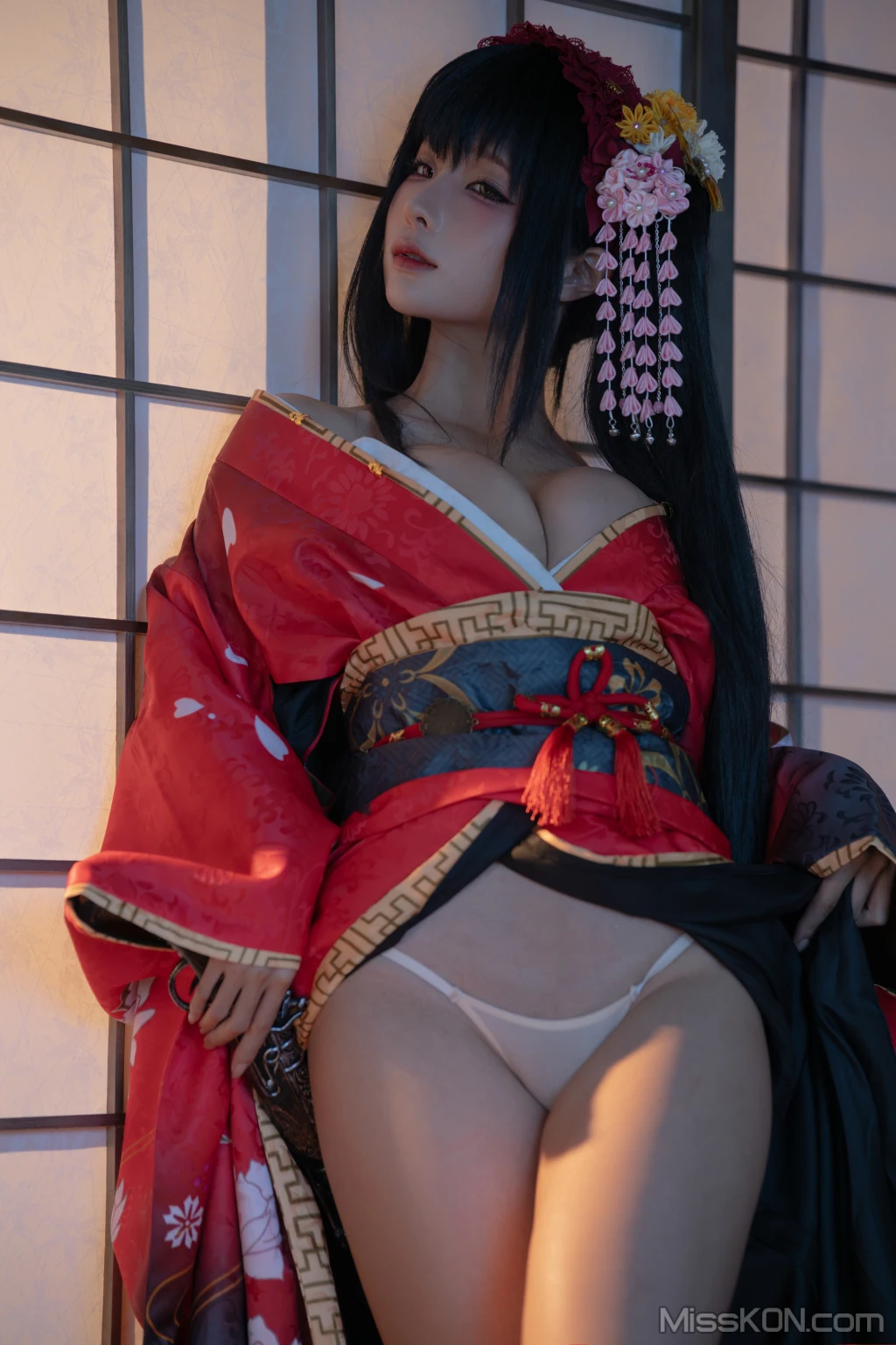 Coser蠢沫沫 chunmomo 狂三和服cos 261 photos - 64