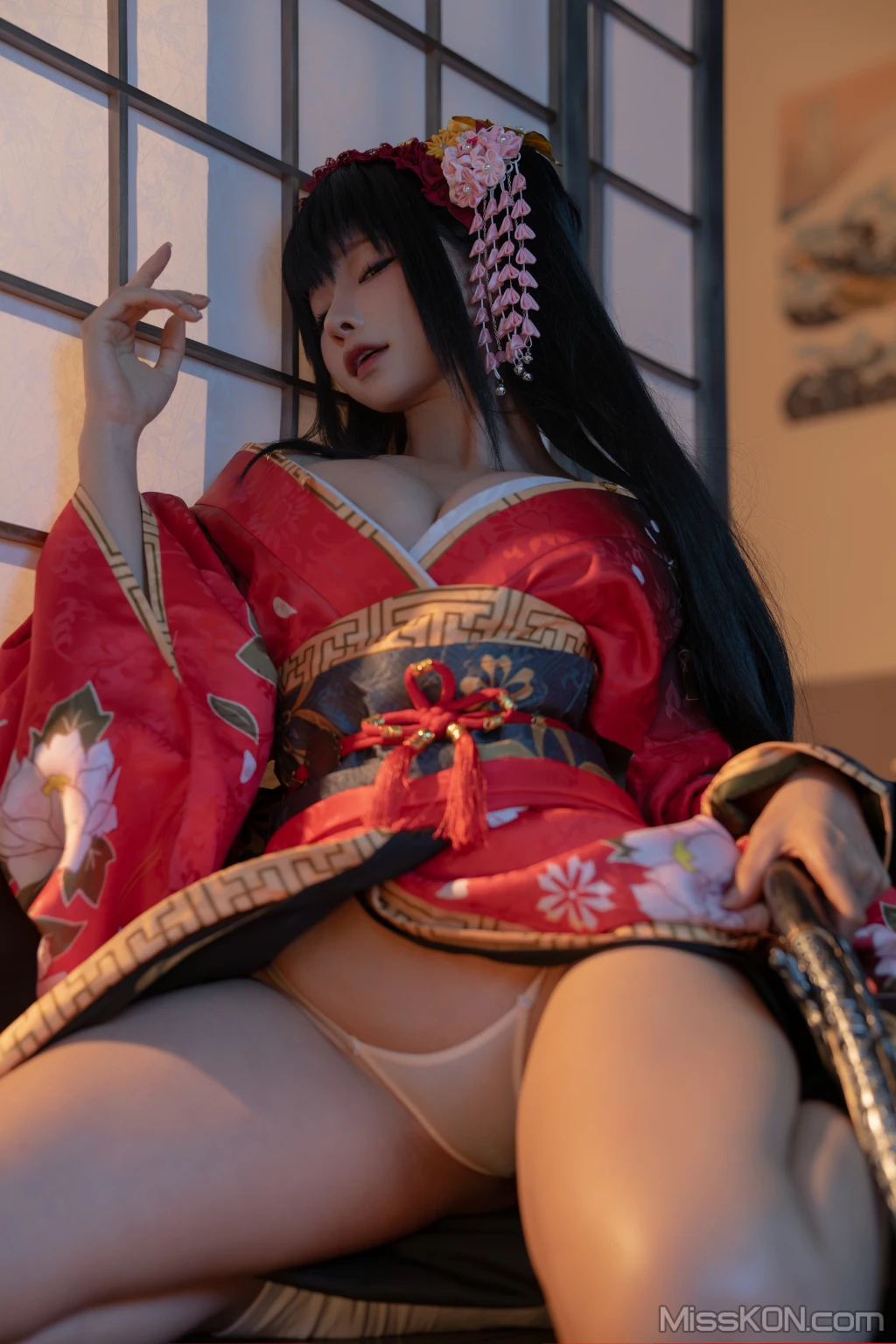 Coser蠢沫沫 chunmomo 狂三和服cos 261 photos - 65