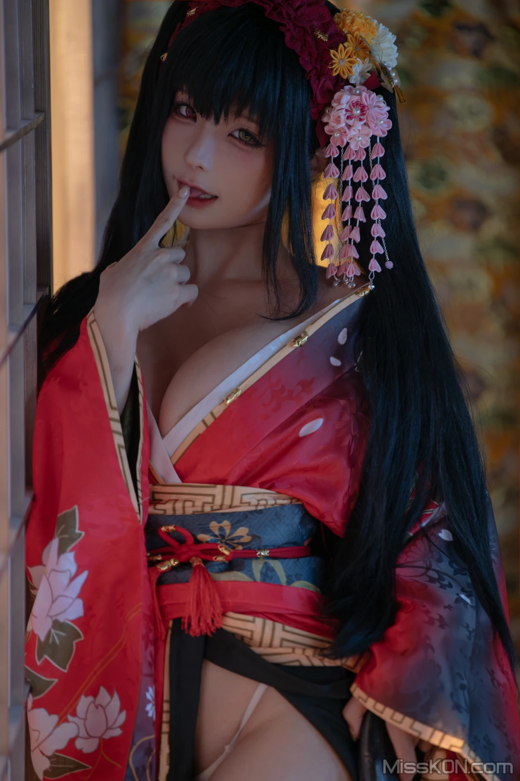 Coser蠢沫沫 chunmomo 狂三和服cos 261 photos - 115