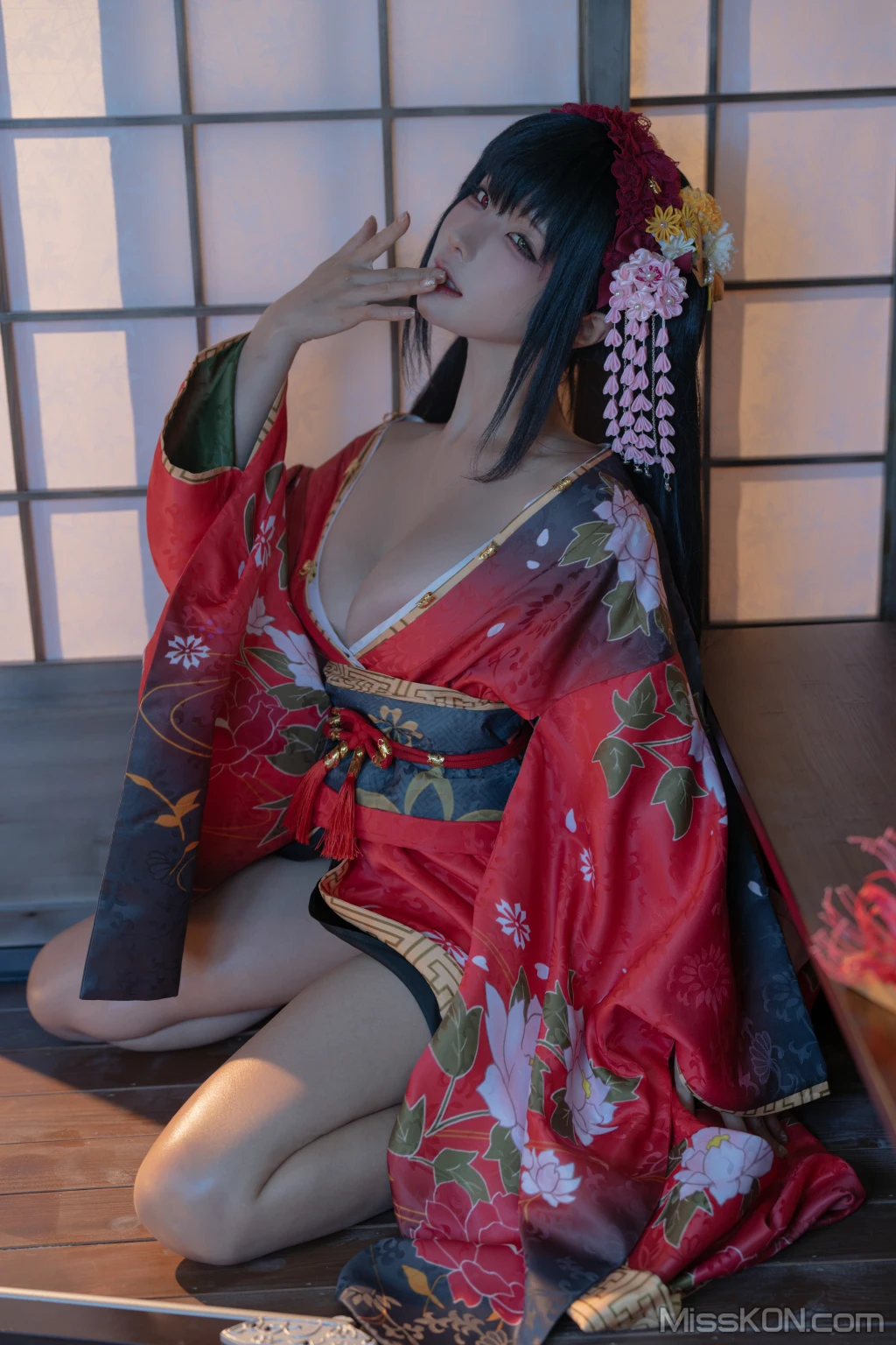 Coser蠢沫沫 chunmomo 狂三和服cos 261 photos - 137