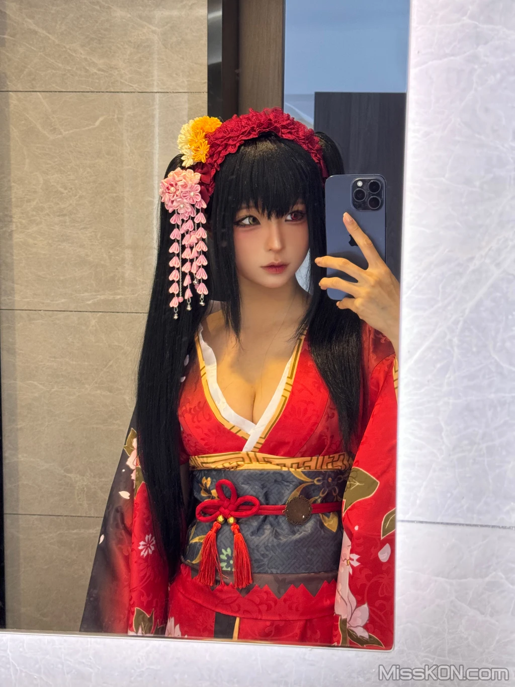 Coser蠢沫沫 chunmomo 狂三和服cos 261 photos - 148