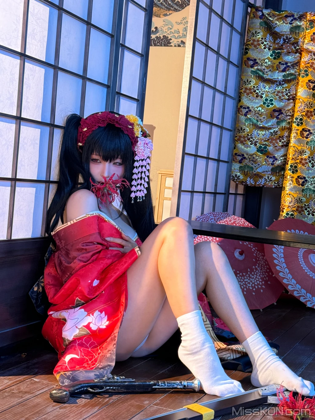 Coser蠢沫沫 chunmomo 狂三和服cos 261 photos - 149