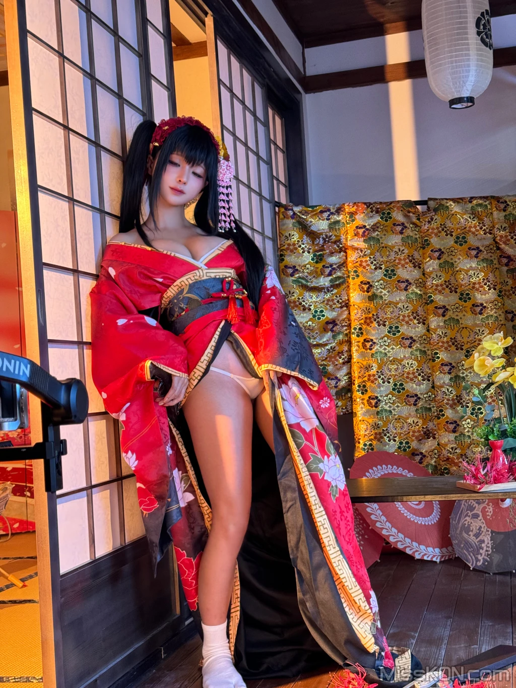 Coser蠢沫沫 chunmomo 狂三和服cos 261 photos - 160