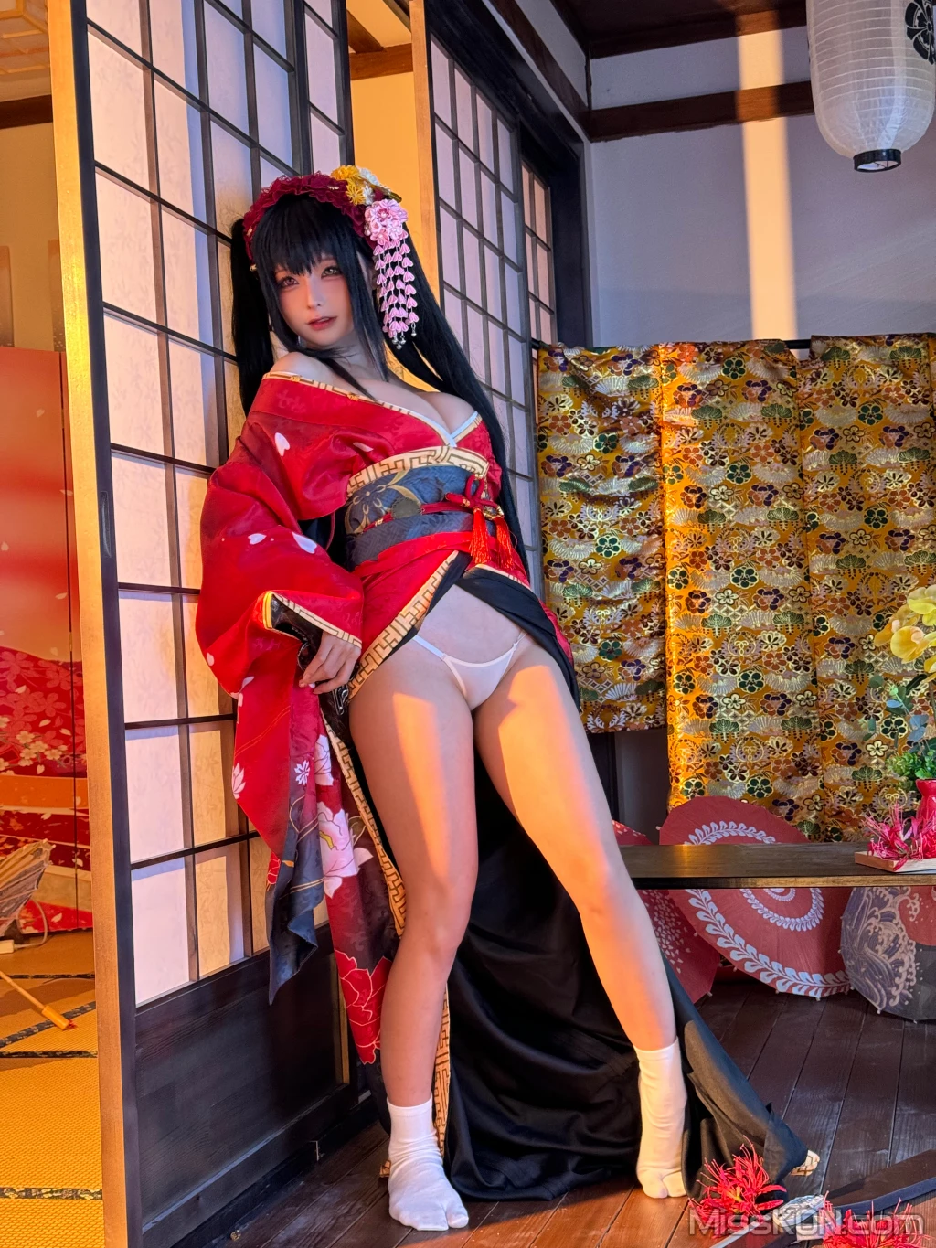 Coser蠢沫沫 chunmomo 狂三和服cos 261 photos - 166