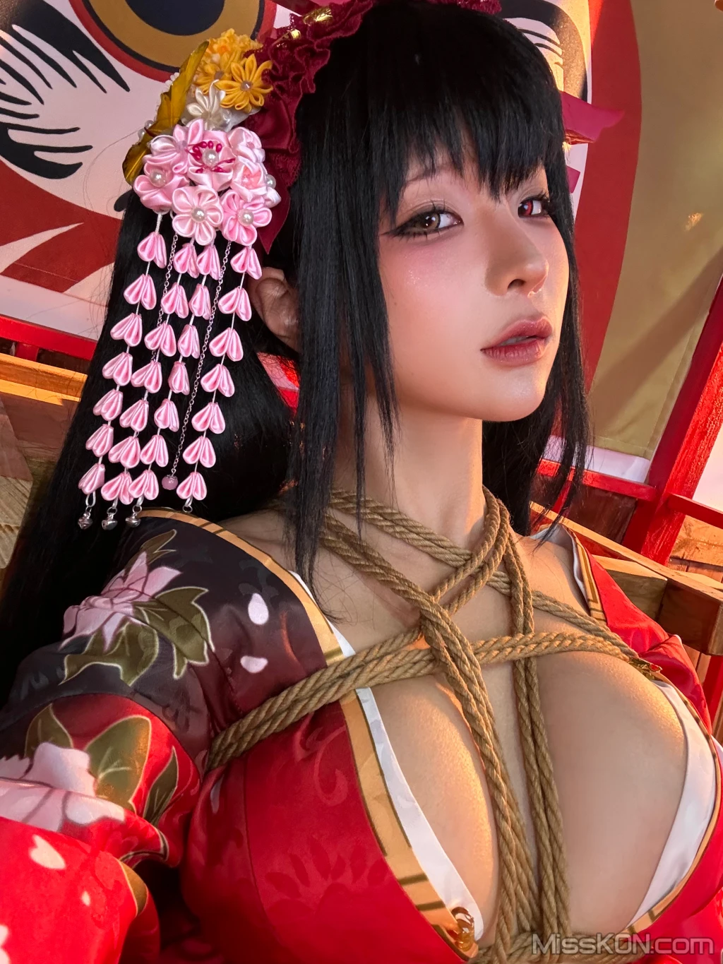 Coser蠢沫沫 chunmomo 狂三和服cos 261 photos - 170