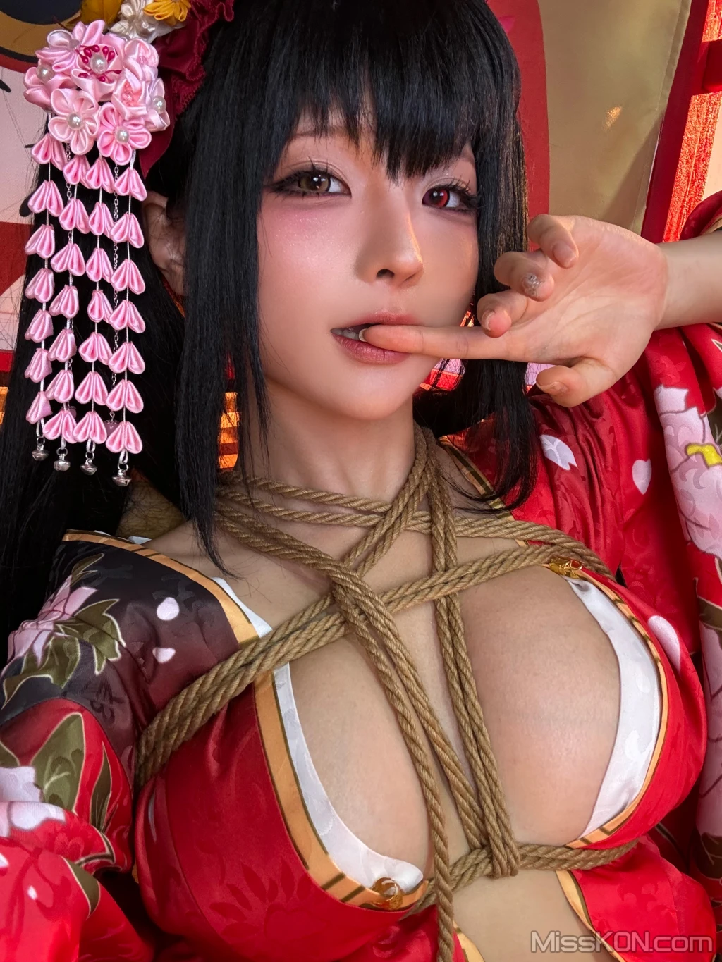 Coser蠢沫沫 chunmomo 狂三和服cos 261 photos - 172
