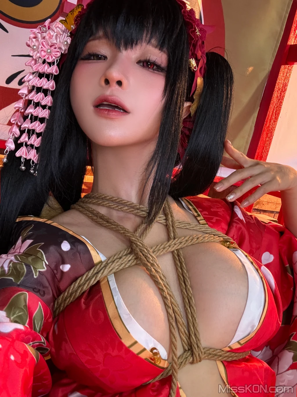 Coser蠢沫沫 chunmomo 狂三和服cos 261 photos - 173