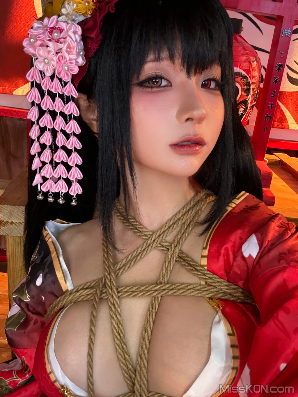 Coser蠢沫沫 chunmomo 狂三和服cos 261 photos - 175