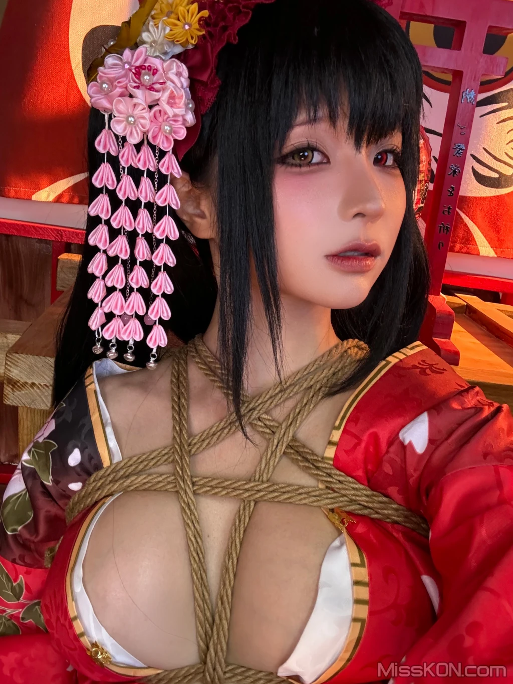 Coser蠢沫沫 chunmomo 狂三和服cos 261 photos - 176