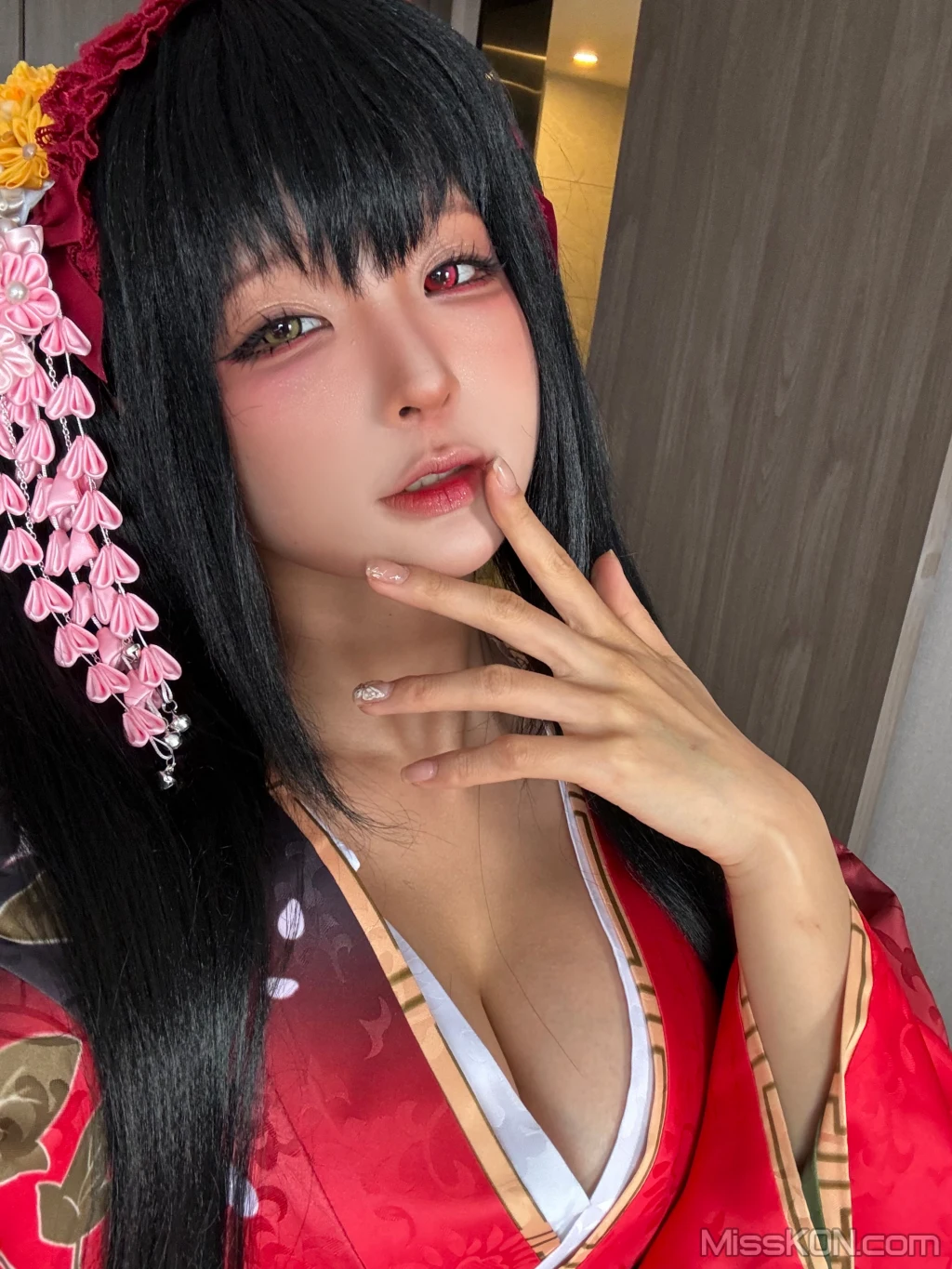 Coser蠢沫沫 chunmomo 狂三和服cos 261 photos - 185