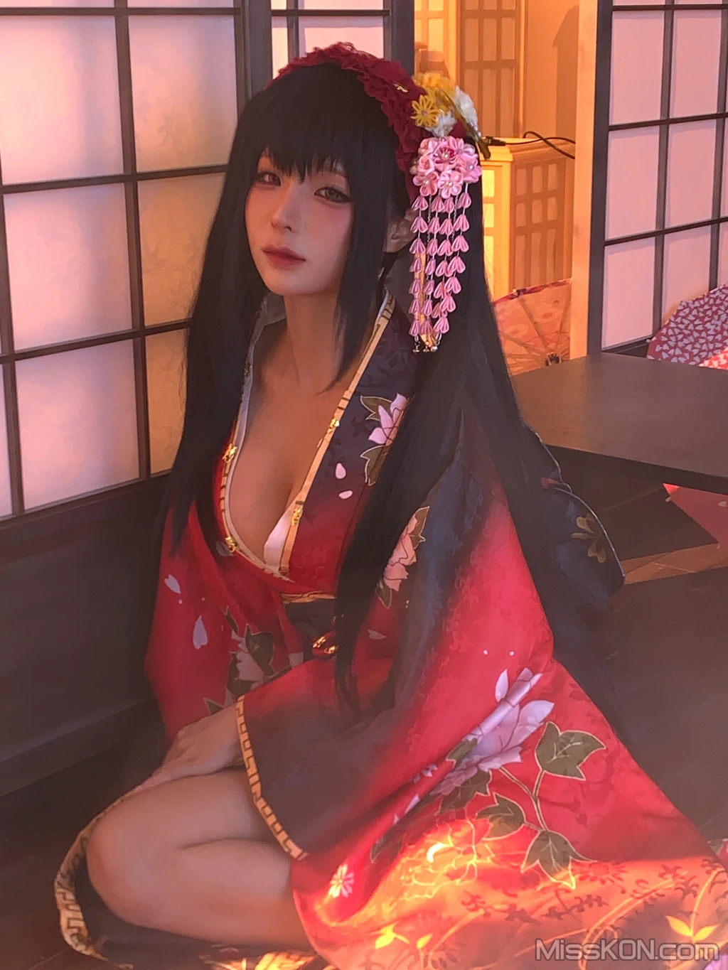 Coser蠢沫沫 chunmomo 狂三和服cos 261 photos - 187