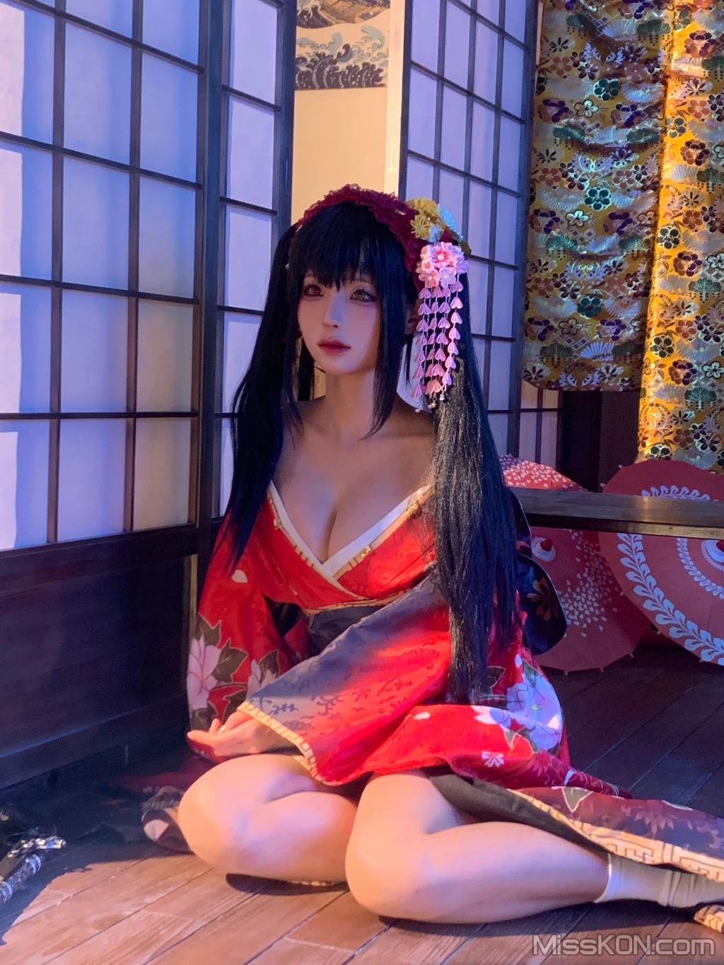 Coser蠢沫沫 chunmomo 狂三和服cos 261 photos - 188