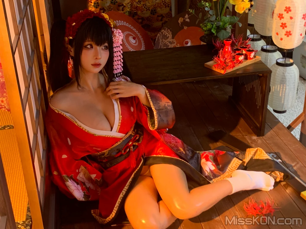 Coser蠢沫沫 chunmomo 狂三和服cos 261 photos - 190