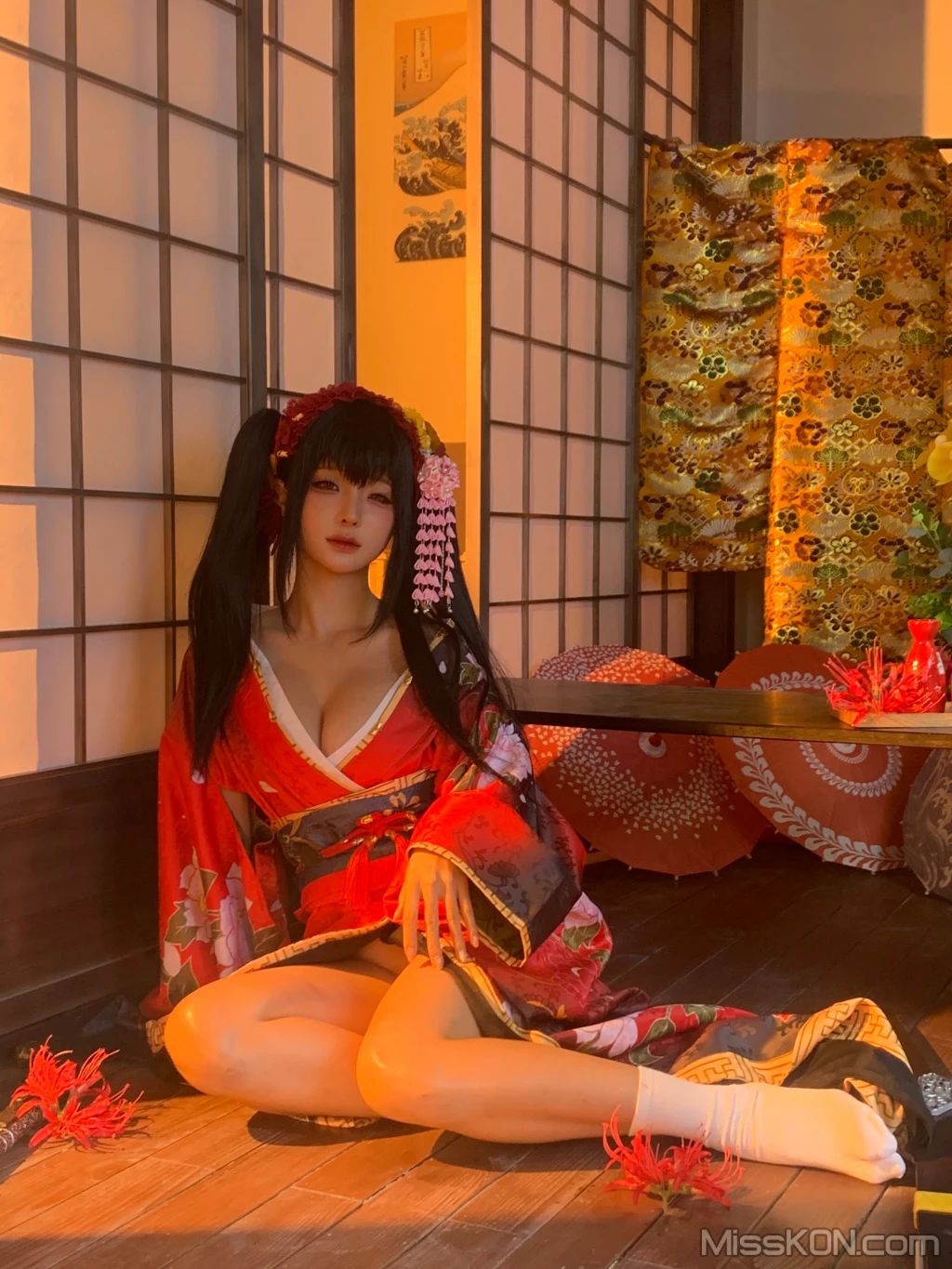 Coser蠢沫沫 chunmomo 狂三和服cos 261 photos - 193