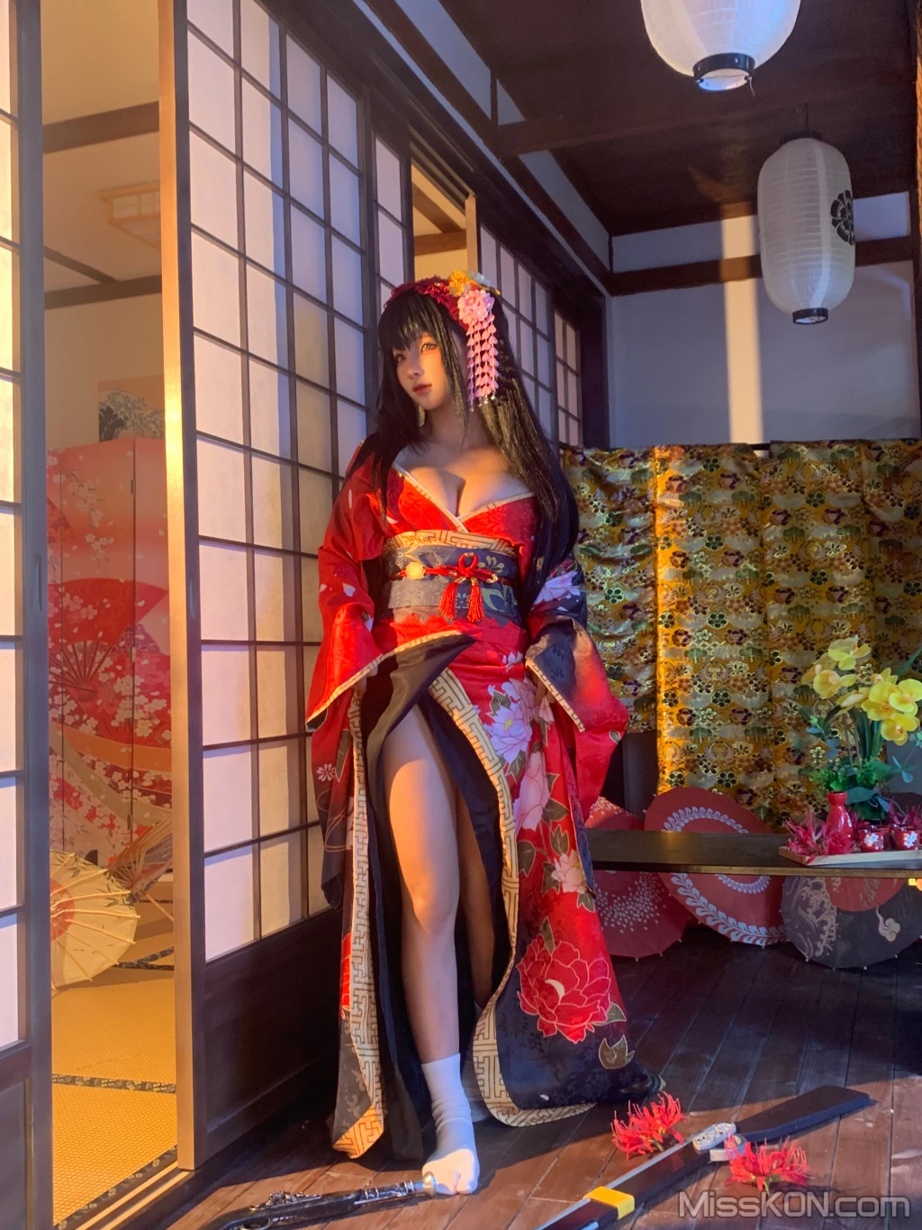 Coser蠢沫沫 chunmomo 狂三和服cos 261 photos - 199