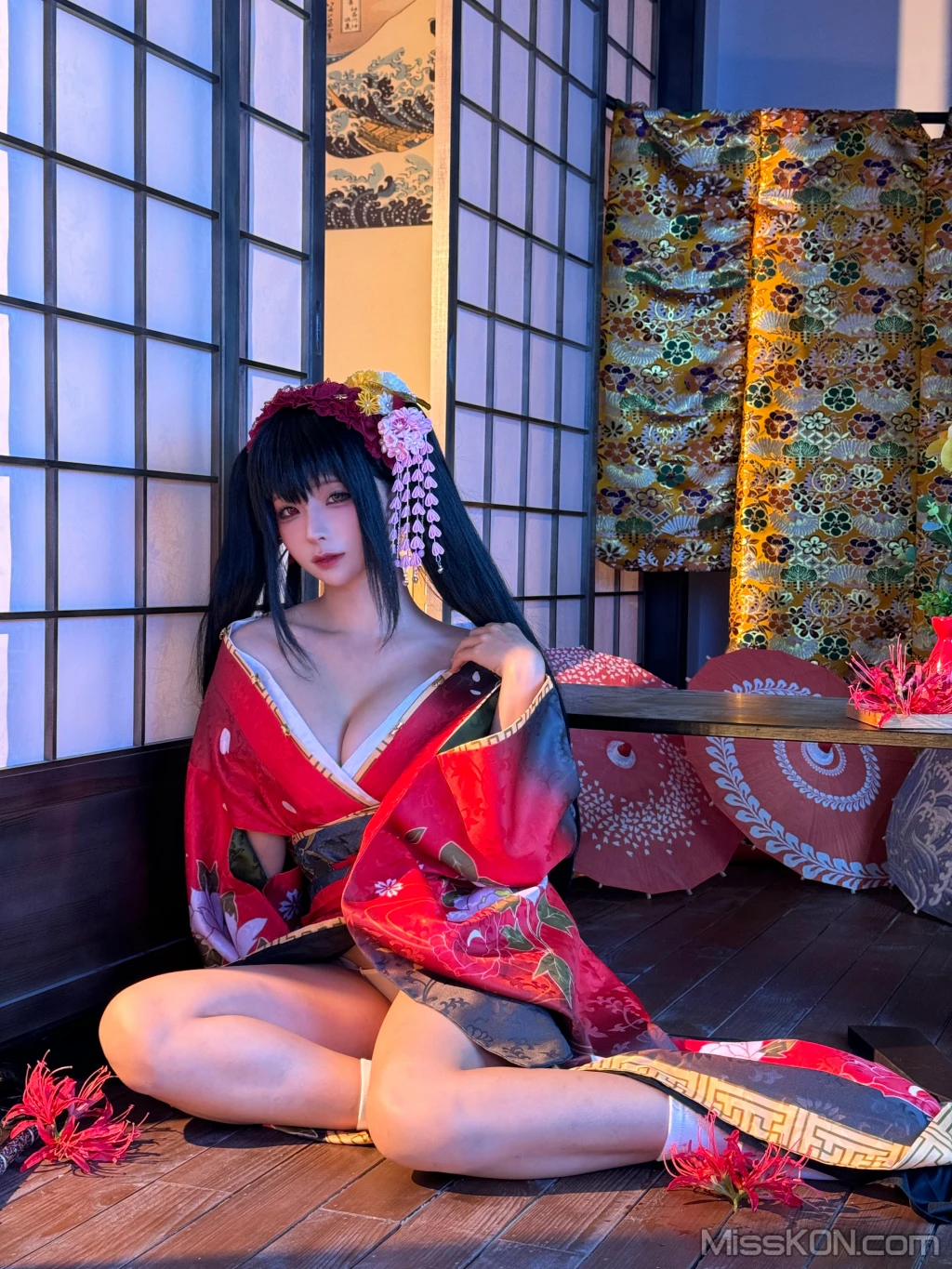 Coser蠢沫沫 chunmomo 狂三和服cos 261 photos - 207