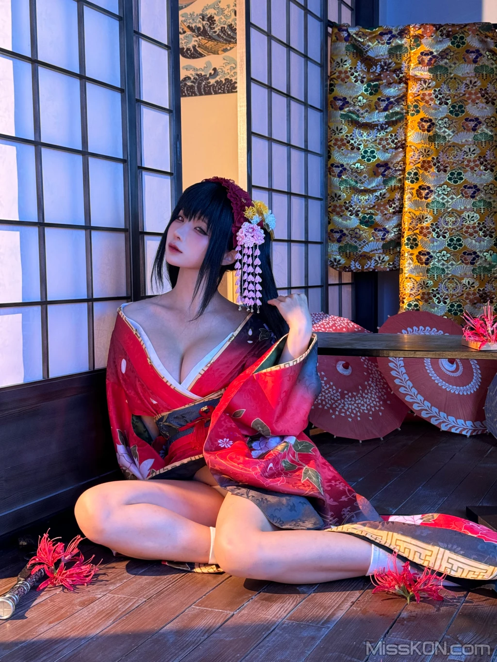 Coser蠢沫沫 chunmomo 狂三和服cos 261 photos - 218