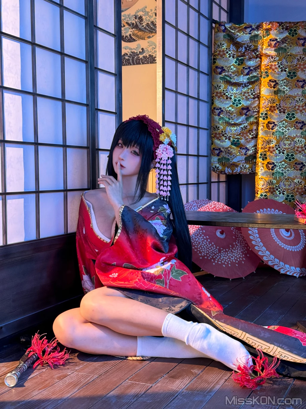 Coser蠢沫沫 chunmomo 狂三和服cos 261 photos - 229