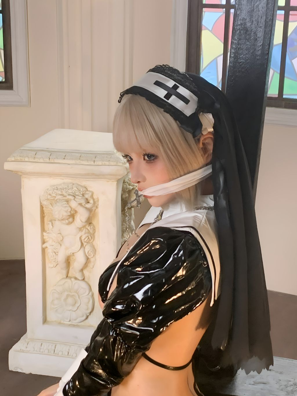 Coser蠢沫沫 chunmomo 黑修女 148 photos - 51