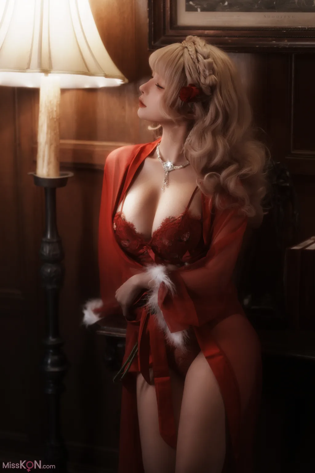 Coser蠢沫沫 chunmomo 黑红纱裙 39 photos - 5