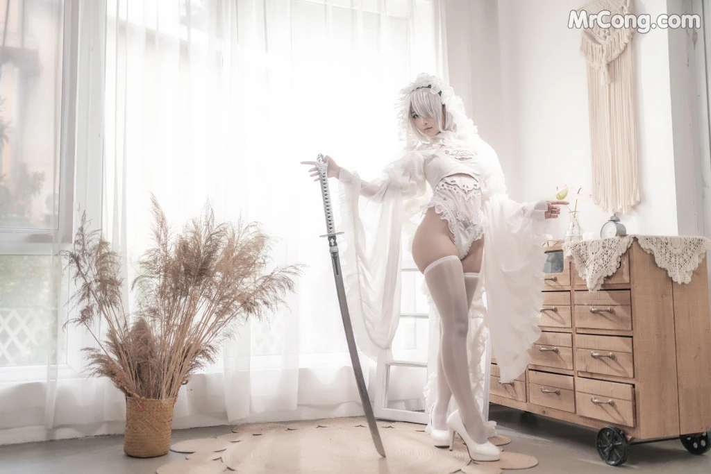 Coser蠢沫沫 chunmomo Vol098 白花嫁 20 photos