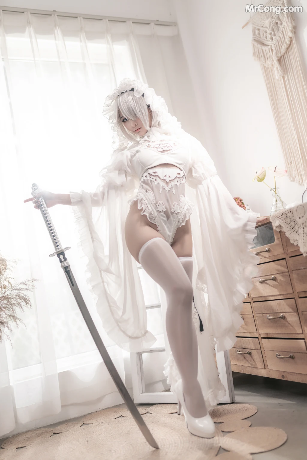Coser蠢沫沫 chunmomo Vol098 白花嫁 20 photos - 14