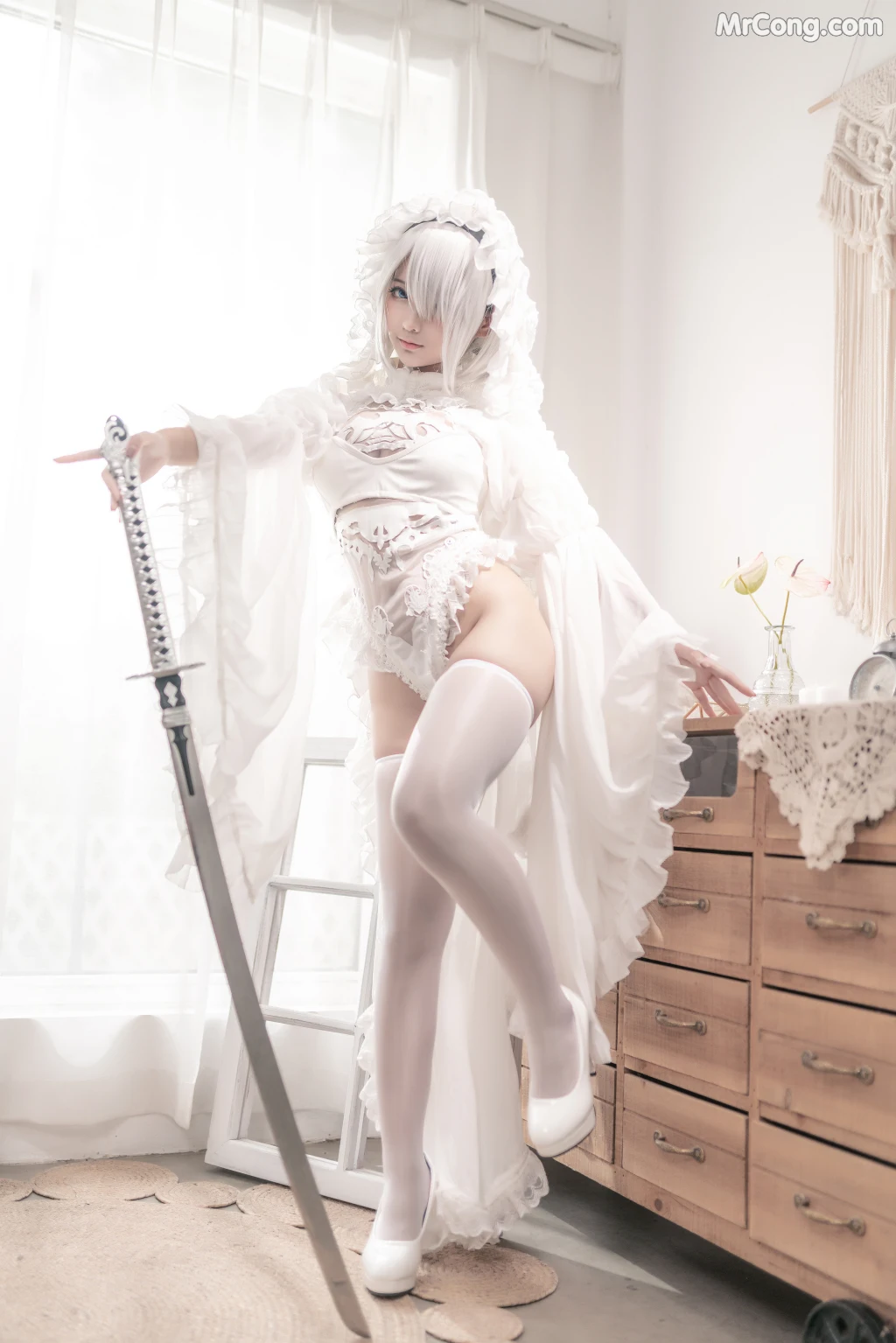Coser蠢沫沫 chunmomo Vol098 白花嫁 20 photos - 16